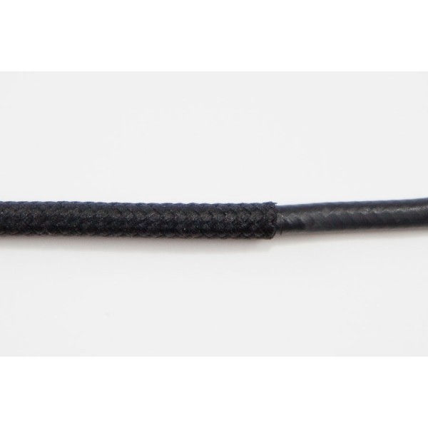 opletený kabel 2,5mm (černý kabel - černý oplet)