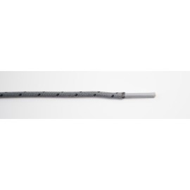 opletený kabel 1,5mm (šedý kabel - šedý/černý oplet)