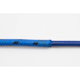 opletený kabel 2,5mm (modrý kabel - modrý/černý oplet)