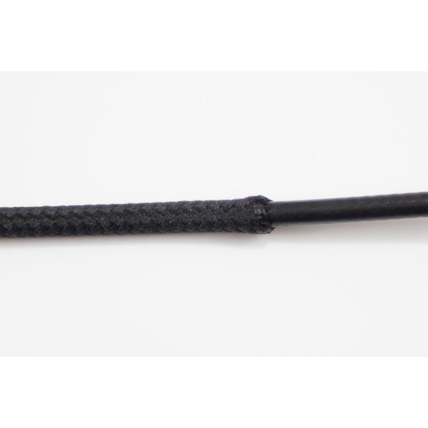 opletený kabel 1,5mm (černý kabel - černý oplet)