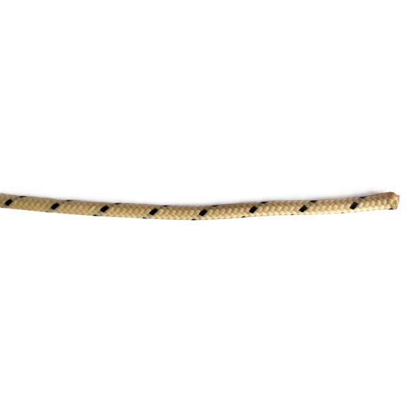 opletený kabel 1,5mm (bílý kabel - krémový/černý oplet)