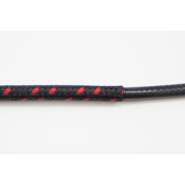 opletený kabel 2,5mm (černý kabel - černý/červený)