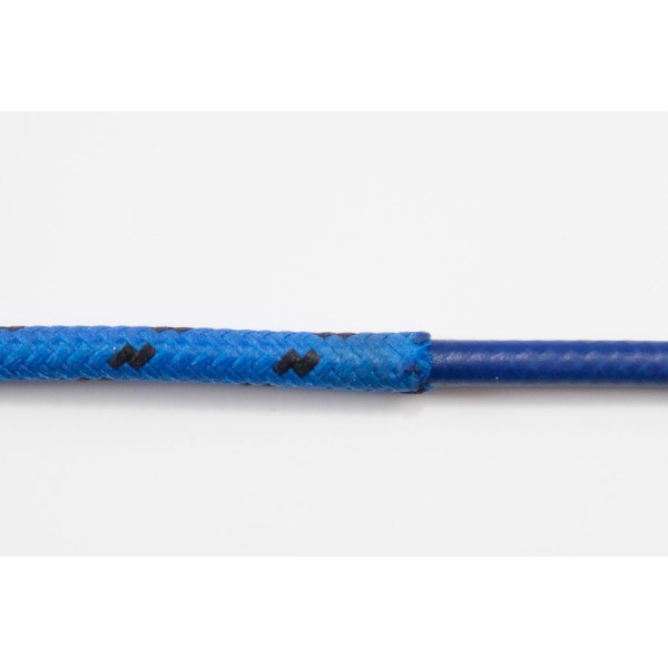 opletený kabel 2,5mm (modrý kabel - modrý/černý oplet)
