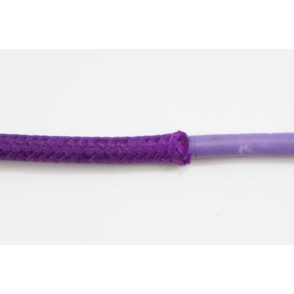 opletený kabel 2,5mm (fialový kabel - fialový oplet)