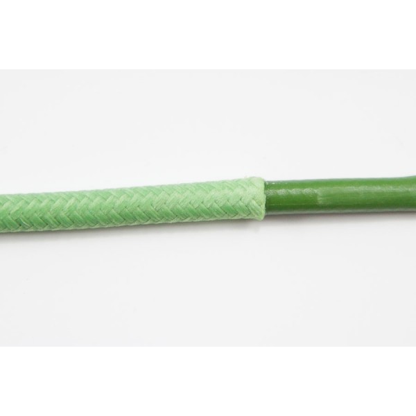 opletený kabel 4mm (zelený kabel - světle zelený oplet)
