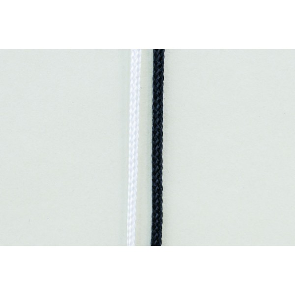 PA pletená šňůra o průměru 3,5mm, barva bílá