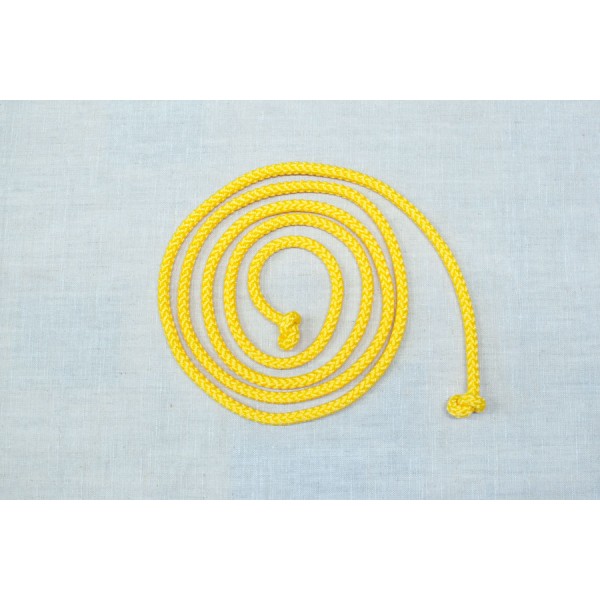 PP pletené lano o průměru 10mm, barva: žlutá
