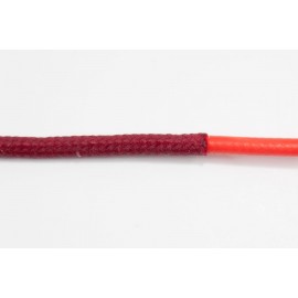 opletený kabel 2,5mm (červený kabel - vínový oplet)