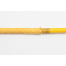 opletený kabel 2,5mm (žlutý kabel - žlutý oplet)