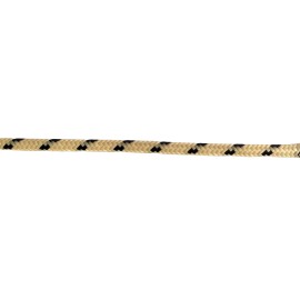 opletený kabel 2,5mm (bílý kabel - krémový/černý oplet)